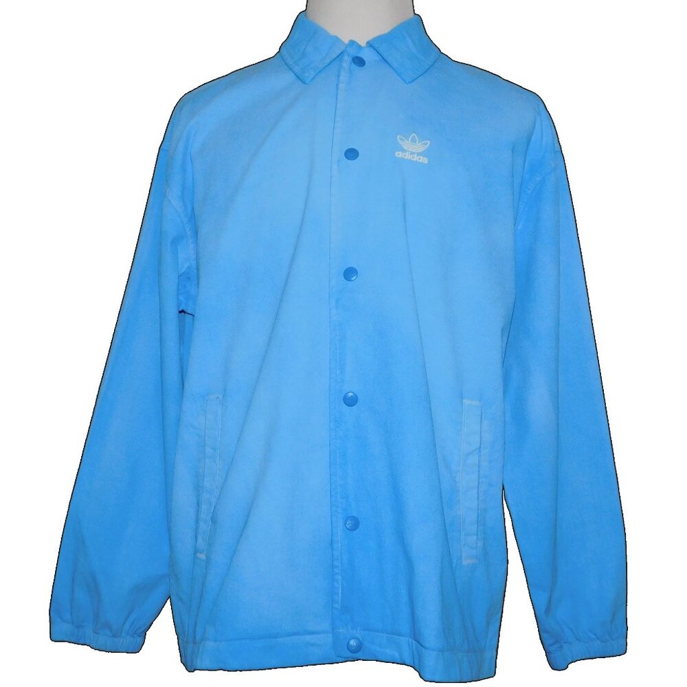 Adidas Essentials Cotton Button Up Dye Coaches Jacket